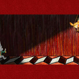 Endpaper for the book "Alice in Wonderland"