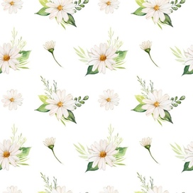 Pattern with daisies