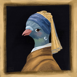 Dove with a Pearl Earring 