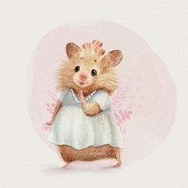 Cute hamster character 