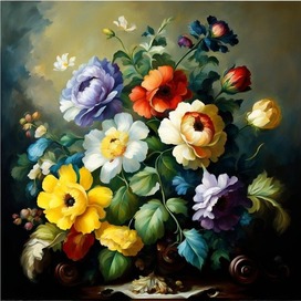 Bouquet in the style of Zhostovo painting ( 1)