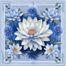 Flower ornament " Water Lilies" ( 1 )