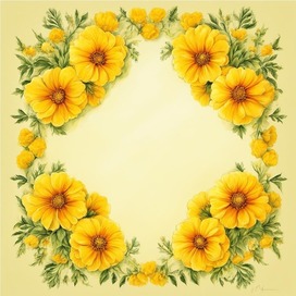 Floral ornament " Marigolds" ( 2 )