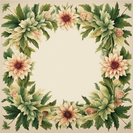 Flower ornament " Dahlias" ( 1 )