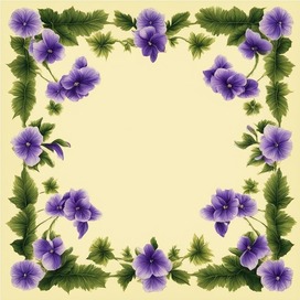 Floral ornament " Violets" ( 2 )