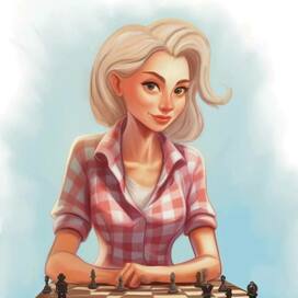 Girl with chess