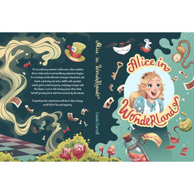 Book cover illustration "Alice in Wonderland"