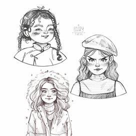 Stylized portrait sketches