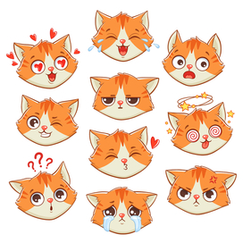 Stickers for telegram. Free link: Скачать стикерпак можно по ссылке: https://t.me/addstickers/apricotcat