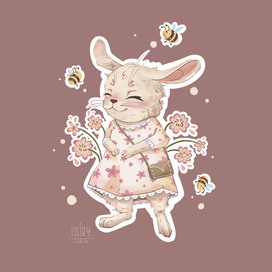  Flower rabbit, challenge DTIYS