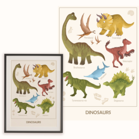 Poster with dinosaurs