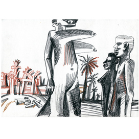 The illustration for Amos Tutuola's novel