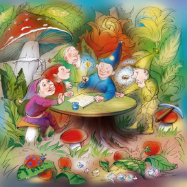 An illustration for a fairy tale story