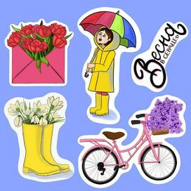 Spring stickers 