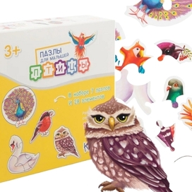 Kids puzzles with birds 