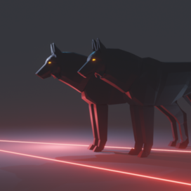 Low poly wolfs | Низкополигональные волки