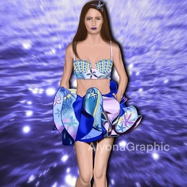 Моя fashion иллюстрация: модель Versace