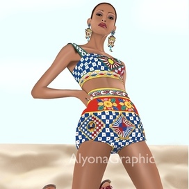 Моя fashion иллюстрация: модель DOLCE & GABBANA CARRETTO