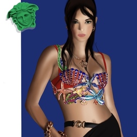 Моя fashion иллюстрация: модель Versace
