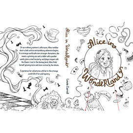 Sketch for the book cover "Alice in Wonderland"