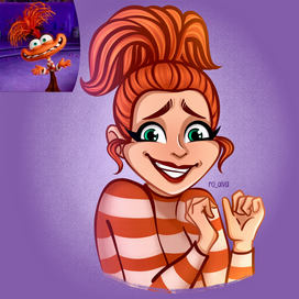 Humanization of emotions from "Inside Out 2" - anxiety