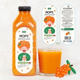  Sea buckthorn guy. Label of sea buckthorn juice