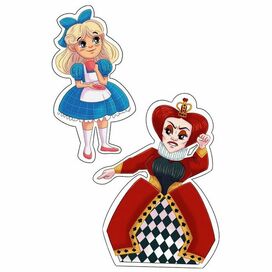 Alice and Queen of Hearts