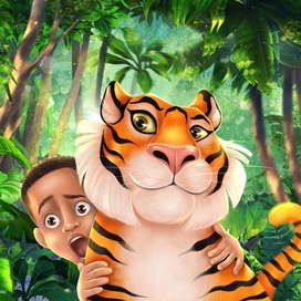 Illustration for the children book "Gabriel in the Jungle"