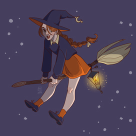 The witch on the broom. 2024.