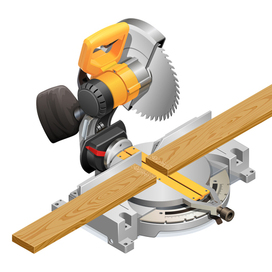 Cutting a board with a circular saw