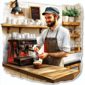 Barista's sticker