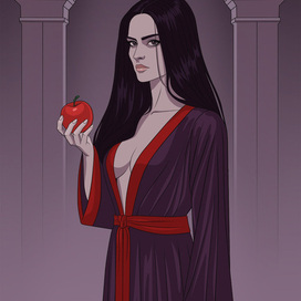 Girl with an apple