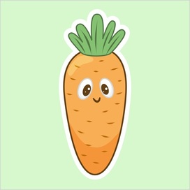 Carrot sticker