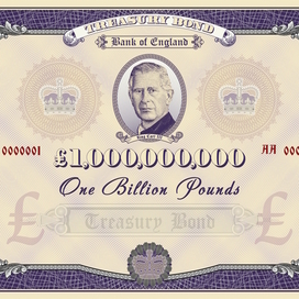 Vector Treasury Bond. Billion Pounds of England