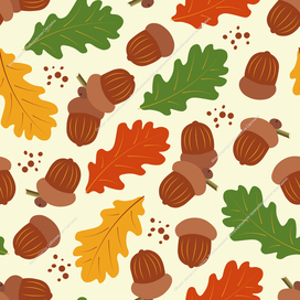 Seamless fabric pattern "Acorn"