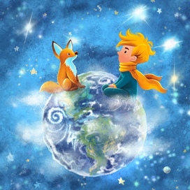 The Little Prince and the Fox from The Little Prince