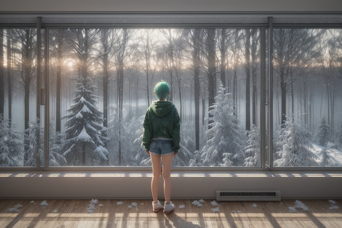 Winter evening.