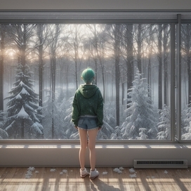 Winter evening.
