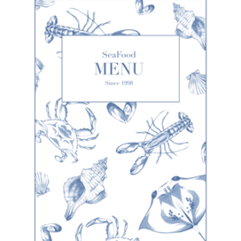 Seafood restaurant menu