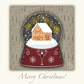 Christmas card "Snow Globe"