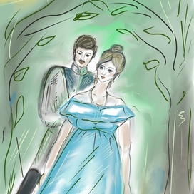 Burmin and Maria Gavrilovna from A. Pushkin’s story “Blizzard”