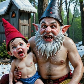 the dwarf with Snow White drunk.