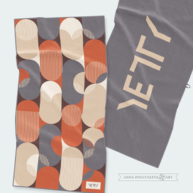 Geometric print for beach towel