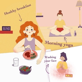 Illustration „Morning Habits“ 