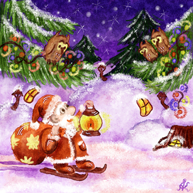 Owls and Santa Claus