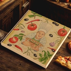 Pizza packaging design.