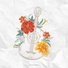 Marigolds with guitar