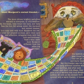 Children book illustration. A cozy blanket