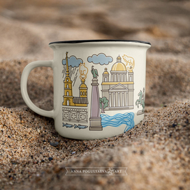 St. Petersburg Tetris on a mug