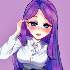 Anime-style office girl